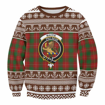MacFie (McFie) Clan Tartan Christmas Sweatshirt with Family Crest