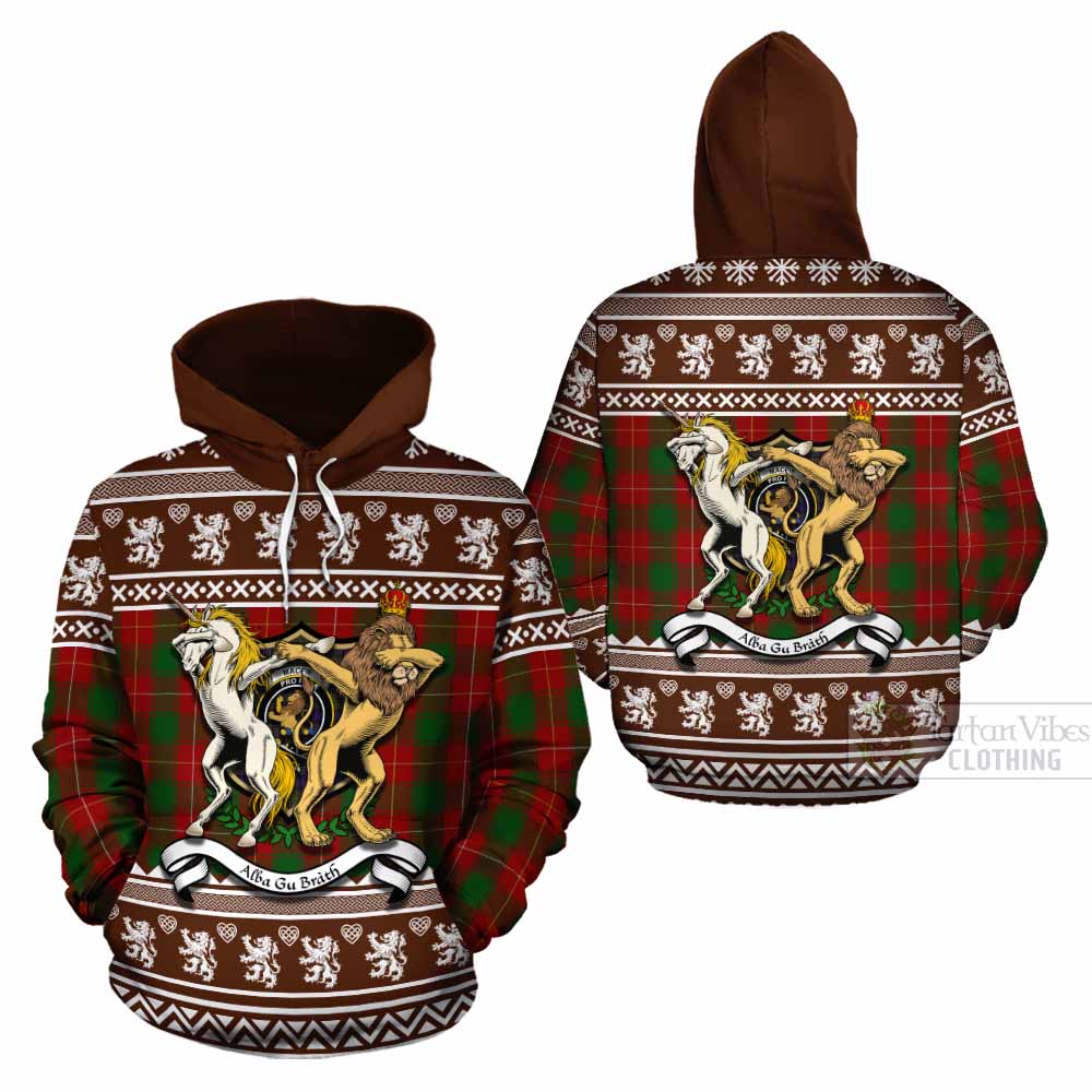 MacFie (McFie) Clan Tartan Crest Christmas Cotton Hoodie Coat of Arms Funny Style - Tartan Vibes Clothing