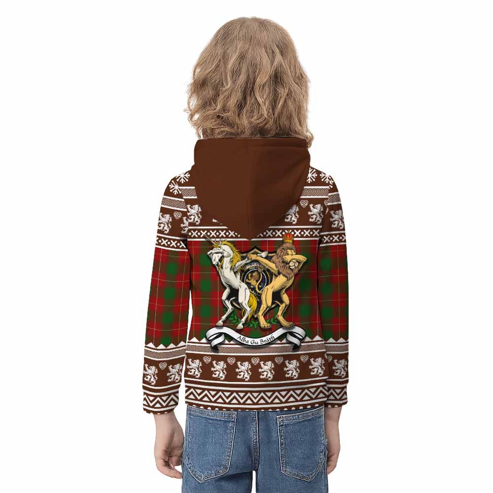 MacFie (McFie) Clan Tartan Crest Christmas Kid Hoodie Coat of Arms Funny Style - Tartan Vibes Clothing
