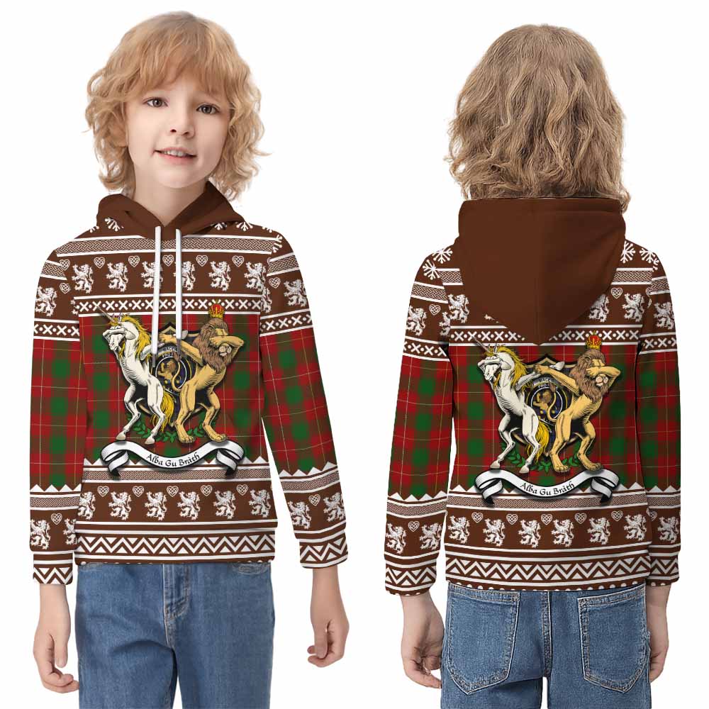MacFie (McFie) Clan Tartan Crest Christmas Kid Hoodie Coat of Arms Funny Style - Tartan Vibes Clothing