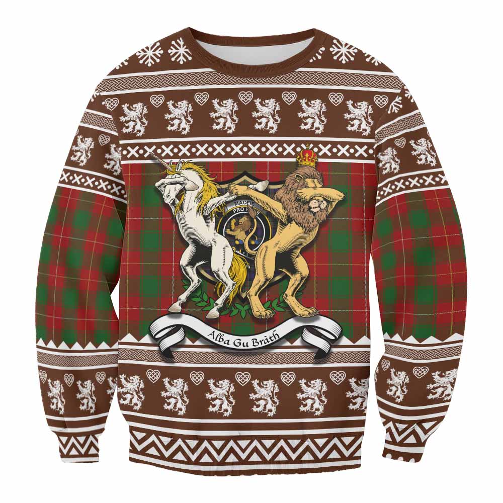 MacFie (McFie) Clan Tartan Crest Christmas Sweatshirt Coat of Arms Funny Style - Tartan Vibes Clothing