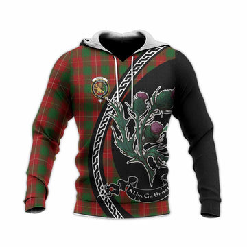 MacFie (McFie) Family Crest Tartan Knitted Hoodie Alba Thistle Inspired