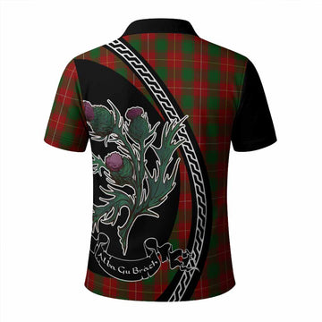 MacFie (McFie) Family Crest Tartan Polo Shirt Alba Thistle Inspired