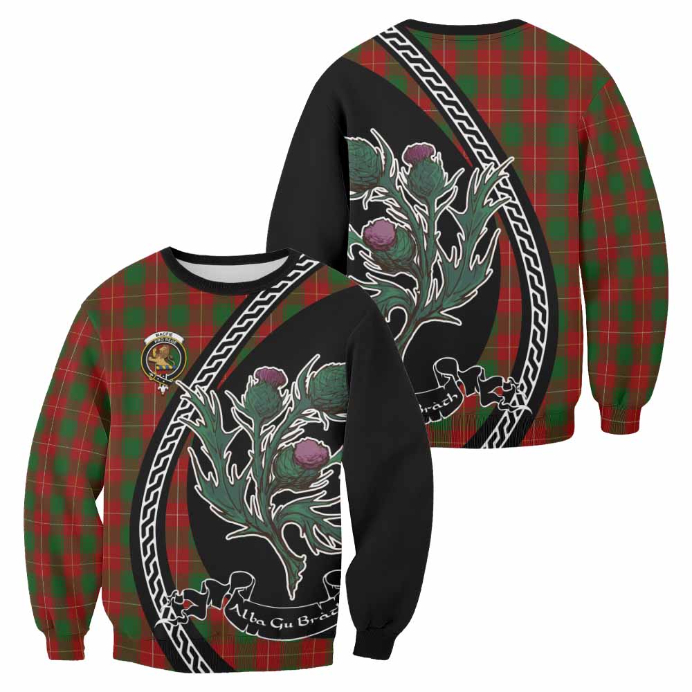 MacFie (McFie) Family Crest Tartan Sweatshirt Alba Thistle Inspired - Tartan Vibes Clothing