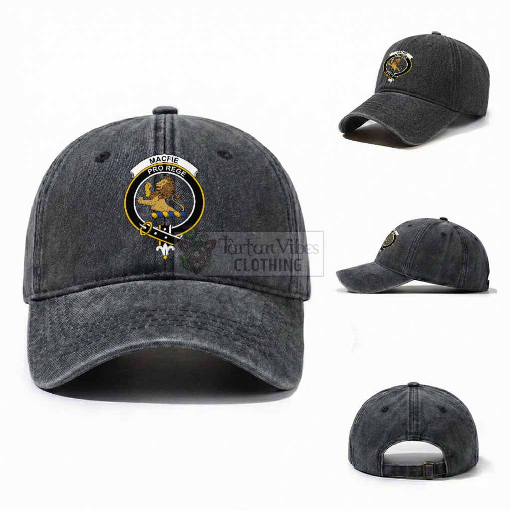 MacFie (McFie) Scottish Clan Crest Washed Baseball Cap