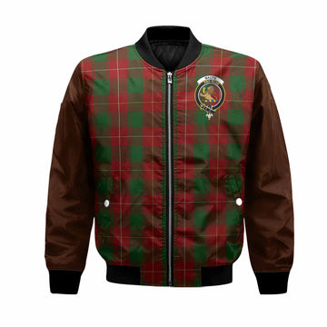 MacFie (McFie) Tartan Accent Bomber Jacket with Family Crest