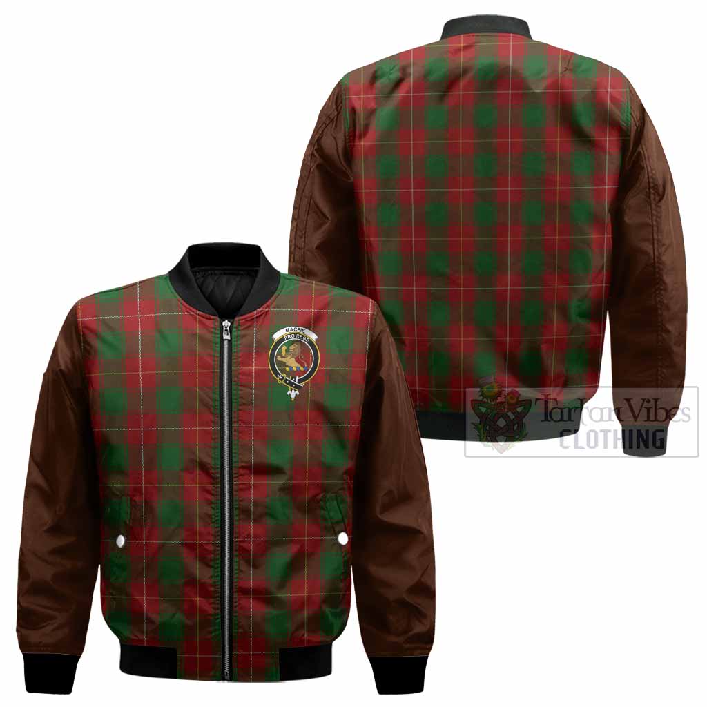 MacFie (McFie) Tartan Accent Bomber Jacket with Family Crest