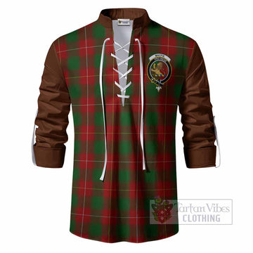 MacFie (McFie) Tartan Accent Ghillie Shirt with Family Crest