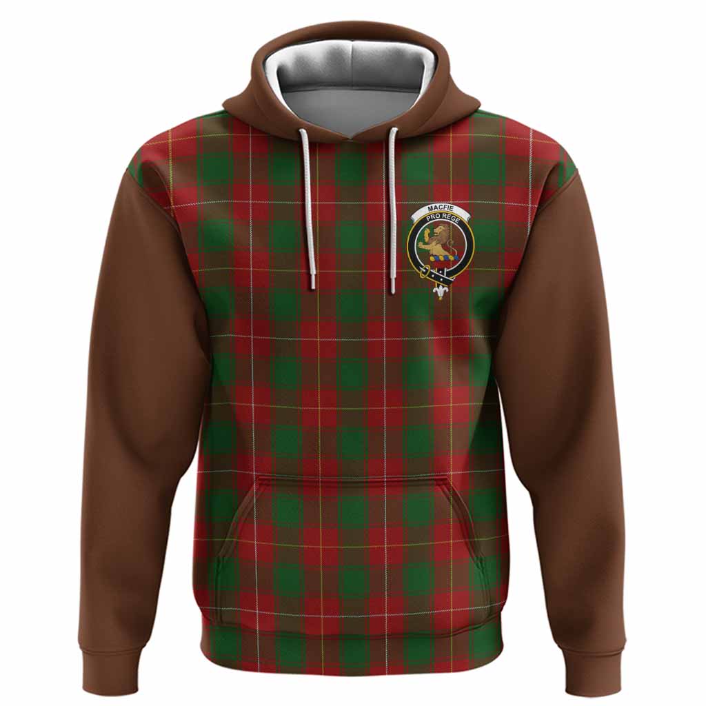 MacFie (McFie) Tartan Accent Hoodie with Family Crest
