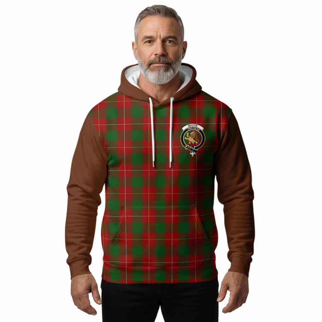 MacFie (McFie) Tartan Accent Hoodie with Family Crest
