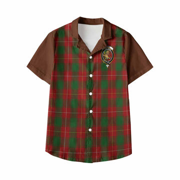 MacFie (McFie) Tartan Accent Kid Hawaiian Shirt with Family Crest