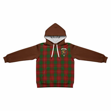 MacFie (McFie) Tartan Accent Kid Hoodie with Family Crest