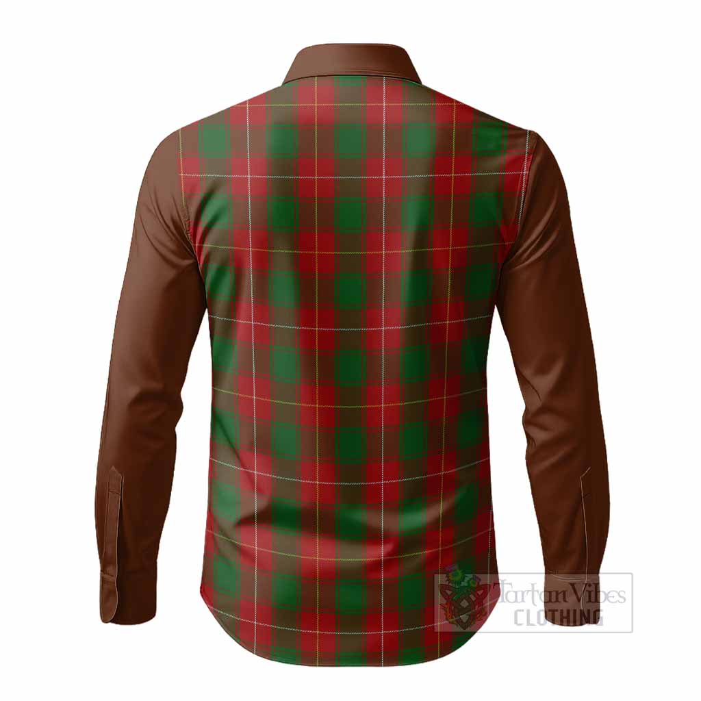 MacFie (McFie) Tartan Accent Long Sleeve Button Shirts with Family Crest