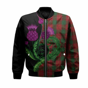 MacFie (McFie) Tartan Bomber Jacket Traditional Scottish Thistle