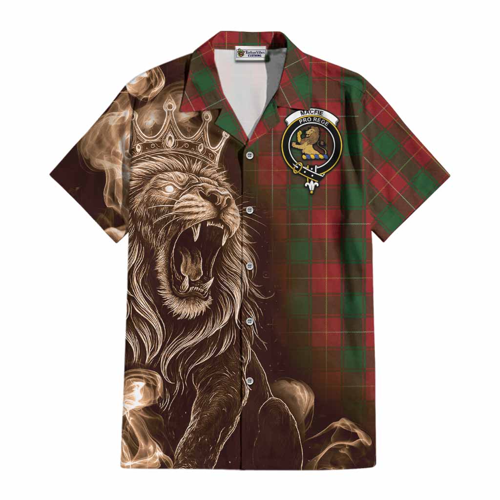 MacFie (McFie) Tartan Cotton Hawaiian Shirt Roaring Lion Heritage