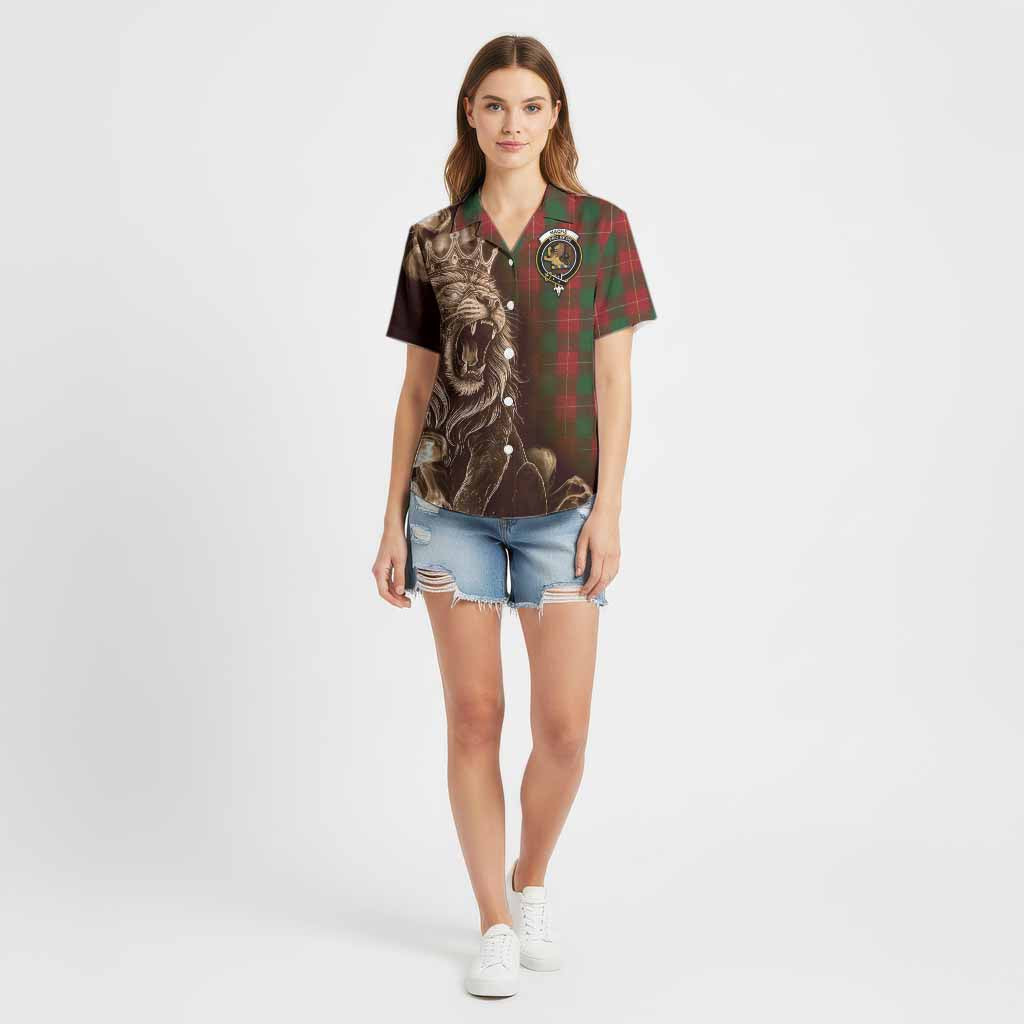 MacFie (McFie) Tartan Cotton Hawaiian Shirt Roaring Lion Heritage