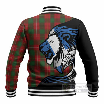 MacFie (McFie) Tartan Crest Baseball Jacket Scottish Golden Lions Wave Flow