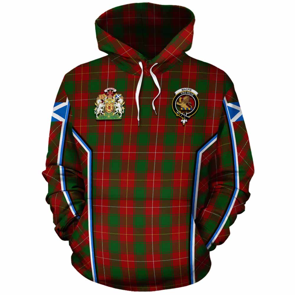 MacFie (McFie) Tartan Crest Cotton Hoodie Scotland Coat of Arm Flag Style - Tartan Vibes Clothing