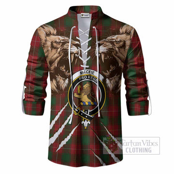 MacFie (McFie) Tartan Crest Ghillie Shirt Ferocious Lion Style