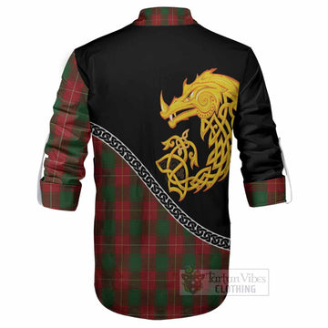 MacFie (McFie) Tartan Crest Ghillie Shirt Legendary Dragon Knot Half Style