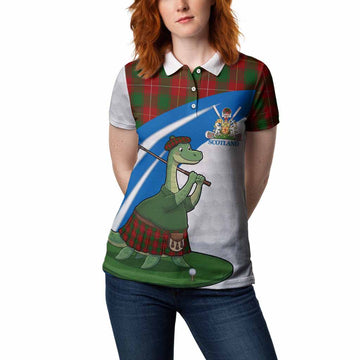MacFie (McFie) Tartan Crest Golf Nessie Women Polo Shirt Loch Ness Monster Sporty Style