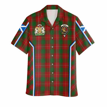 MacFie (McFie) Tartan Crest Hawaiian Shirt Scotland Coat of Arm Flag Style - Tartan Vibes Clothing
