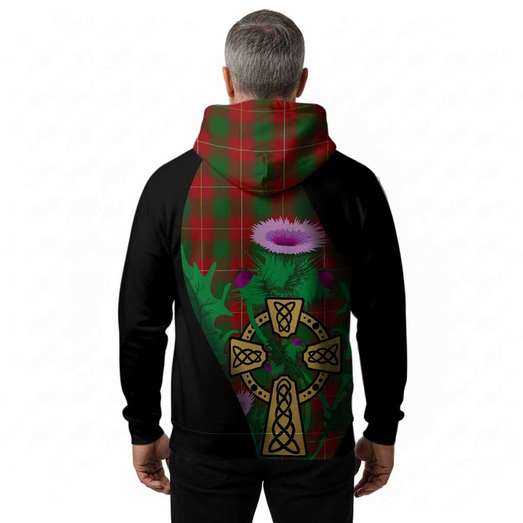 MacFie (McFie) Tartan Crest Hoodie Celtic Cross Thistle Flowers