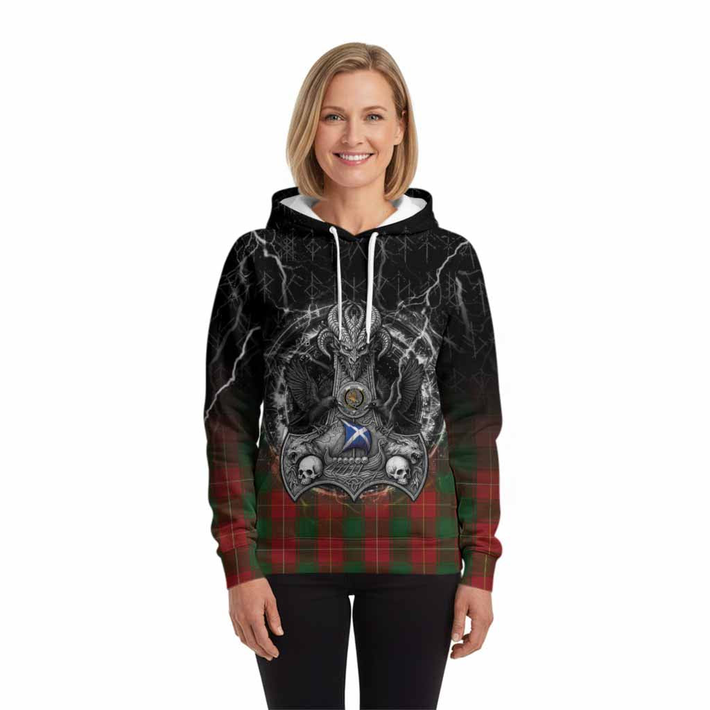 MacFie (McFie) Tartan Crest Hoodie Celtic Odin's Raven Legacy