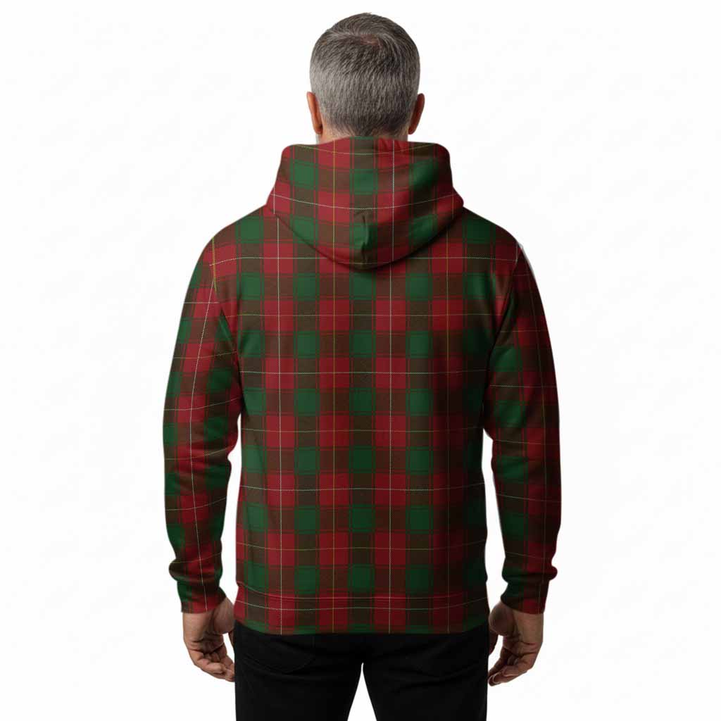 MacFie (McFie) Tartan Crest Hoodie Ferocious Lion Style