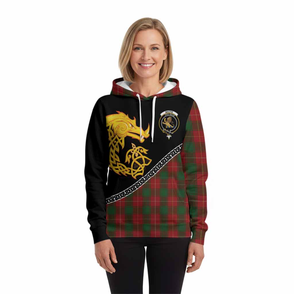 MacFie (McFie) Tartan Crest Hoodie Legendary Dragon Knot Half Style