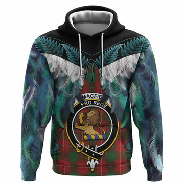MacFie (McFie) Tartan Crest Hoodie New Zealand Maori Korowai Cloak