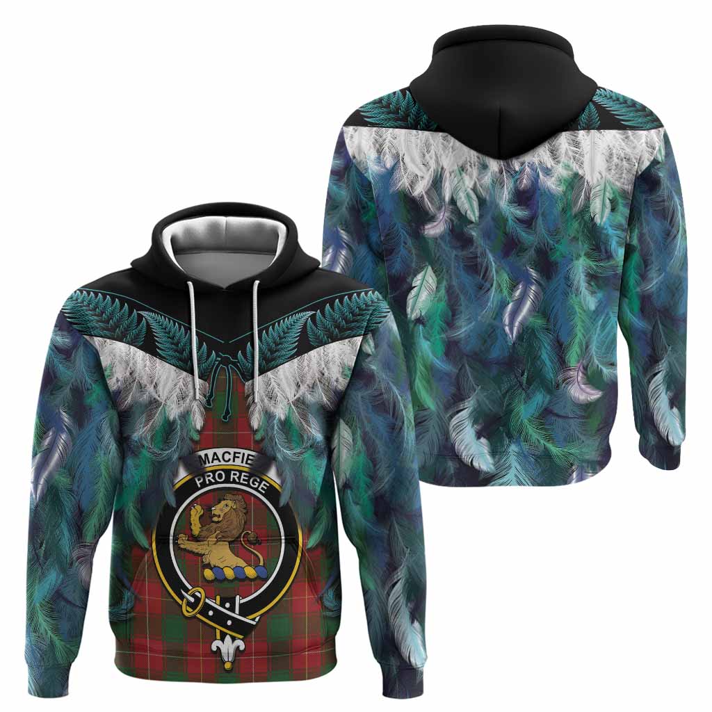 MacFie (McFie) Tartan Crest Hoodie New Zealand Maori Korowai Cloak