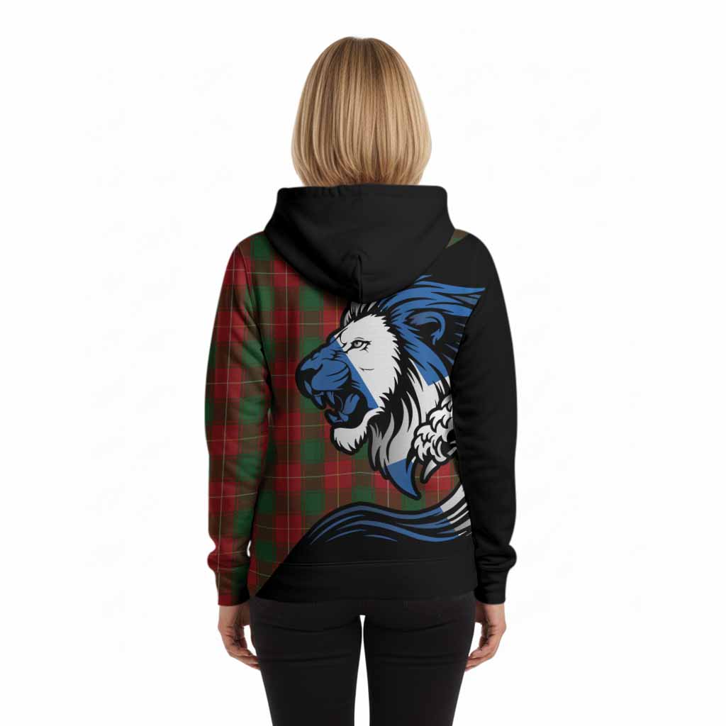 MacFie (McFie) Tartan Crest Hoodie Scottish Golden Lions Wave Flow