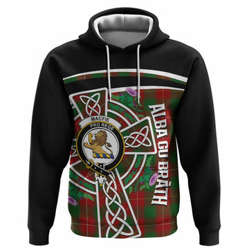 MacFie (McFie) Tartan Crest Hoodie Scottish Thistle Celtic Cross Alba Gu Brath