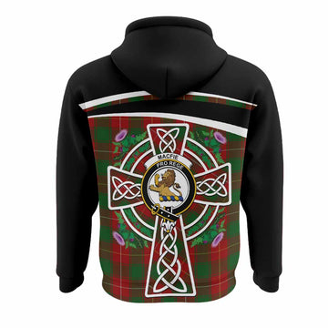 MacFie (McFie) Tartan Crest Hoodie Scottish Thistle Celtic Cross Alba Gu Brath