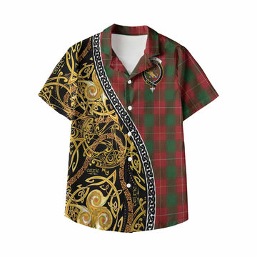 MacFie (McFie) Tartan Crest Kid Hawaiian Shirt Celtic Knot and Triple Trickle Spiral Symbols