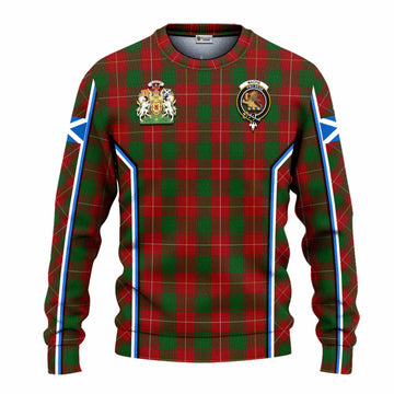 MacFie (McFie) Tartan Crest Knitted Sweater Scotland Coat of Arm Flag Style