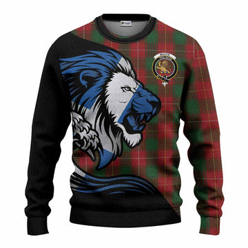 MacFie (McFie) Tartan Crest Knitted Sweater Scottish Golden Lions Wave Flow