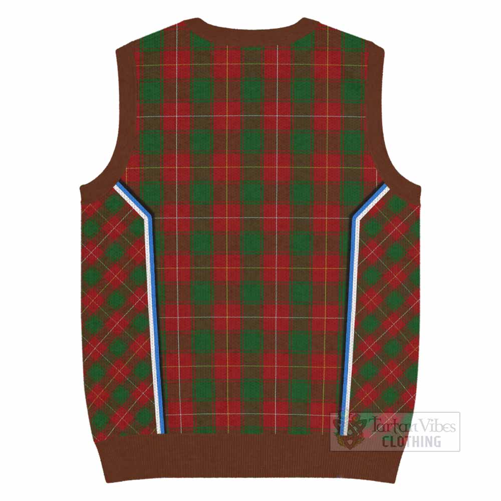 MacFie (McFie) Tartan Crest Knitted V-Neck Vest Scotland Coat of Arm Flag Style - Tartan Vibes Clothing