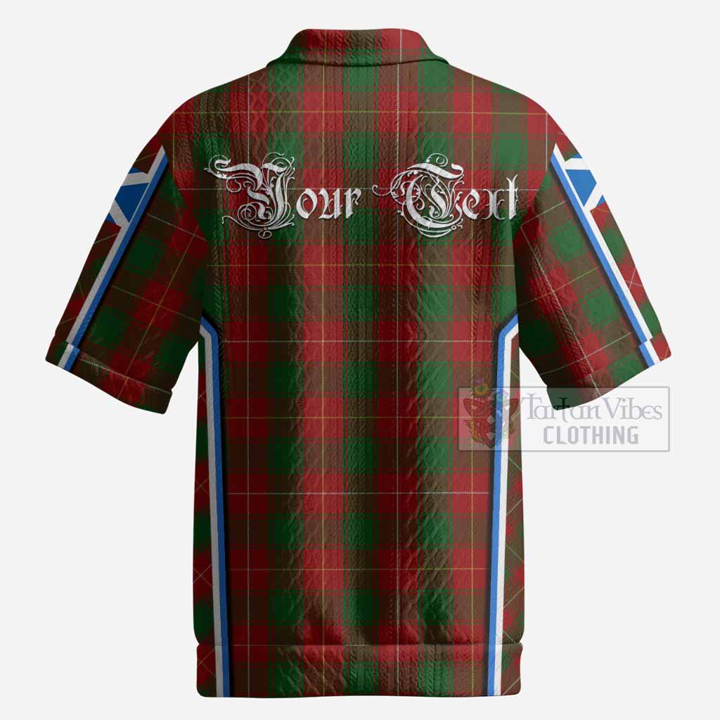 MacFie (McFie) Tartan Crest Men’s Polo Sweater Top Scotland Coat of Arm Flag Style