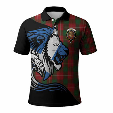 MacFie (McFie) Tartan Crest Polo Shirt Scottish Golden Lions Wave Flow
