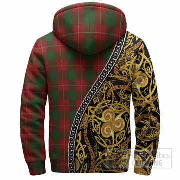 MacFie (McFie) Tartan Crest Sherpa Hoodie Celtic Knot and Triple Trickle Spiral Symbols