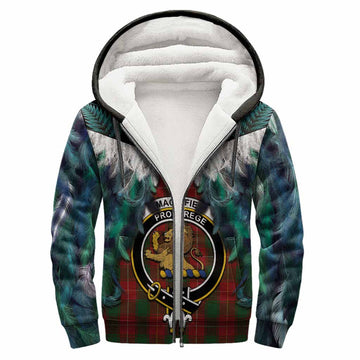 MacFie (McFie) Tartan Crest Sherpa Hoodie New Zealand Maori Korowai Cloak