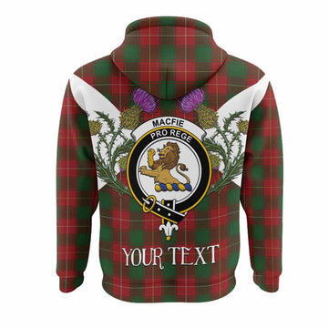 MacFie (McFie) Tartan Family Crest Hoodie Scottish Burns Night Thistle Floral