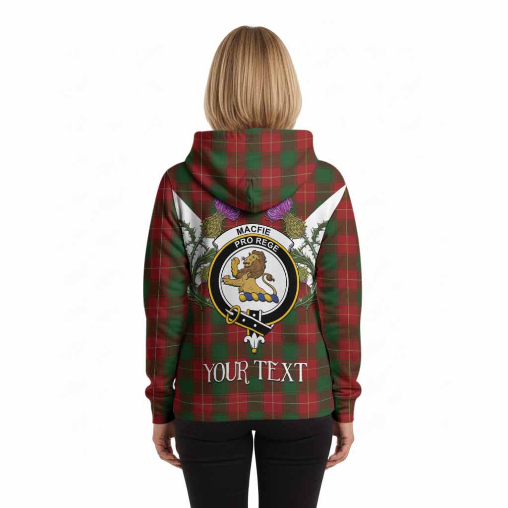MacFie (McFie) Tartan Family Crest Hoodie Scottish Burns Night Thistle Floral