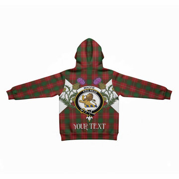 MacFie (McFie) Tartan Family Crest Kid Hoodie Scottish Burns Night Thistle Floral