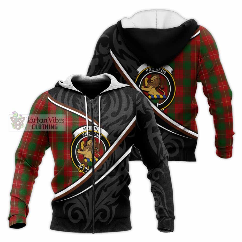 MacFie (McFie) Tartan Family Crest Knitted Hoodie Celtic Scottish Thistle Floral - Tartan Vibes Clothing