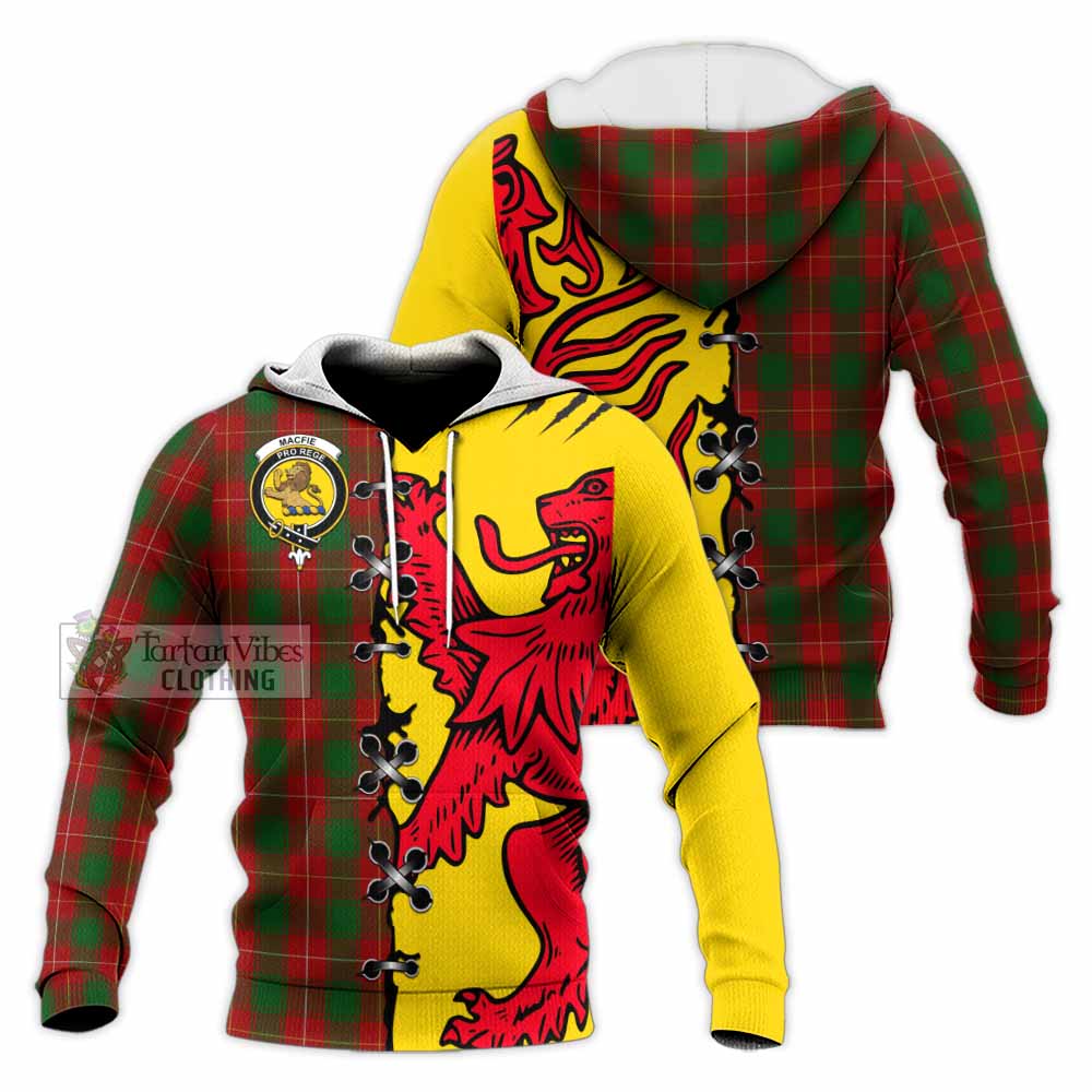 MacFie (McFie) Tartan Family Crest Knitted Hoodie Lion Rampant Honor - Tartan Vibes Clothing