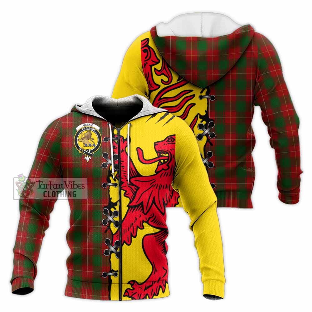 MacFie (McFie) Tartan Family Crest Knitted Hoodie Lion Rampant Honor - Tartan Vibes Clothing