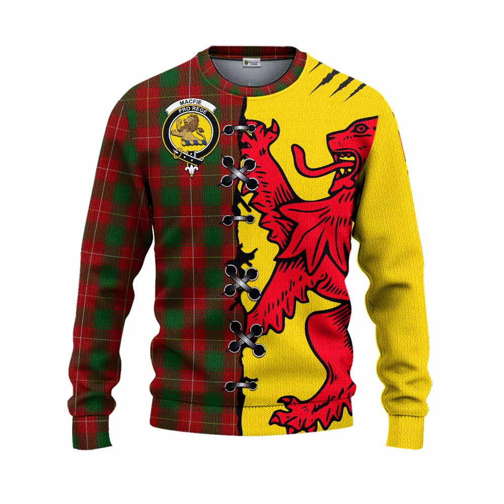 MacFie (McFie) Tartan Family Crest Knitted Sweater Lion Rampant Honor - Tartan Vibes Clothing